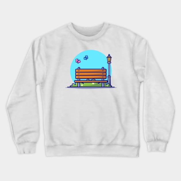 Outdoor Park Cartoon Vector Icon Illustration Crewneck Sweatshirt by Catalyst Labs